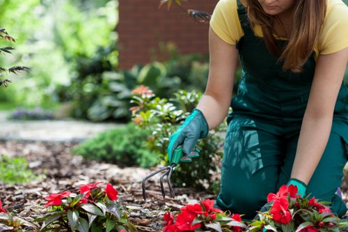 Reusable garden materials prepared for charitable donation